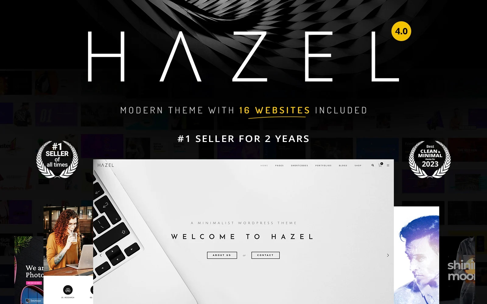 Hazel干净的极简主义多用途WordPress主题
