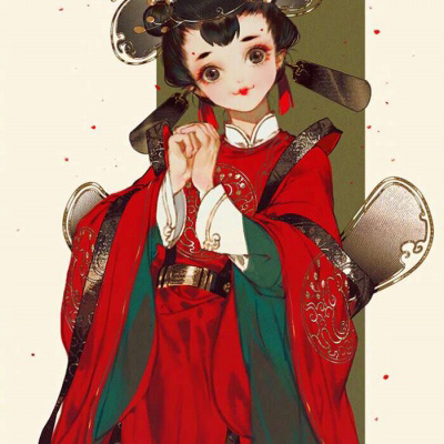 手绘卡通头像女生唯美