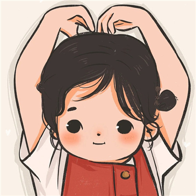 治愈系卡通爱情头像两个人，整个画面充满了浪漫和温馨的氛围